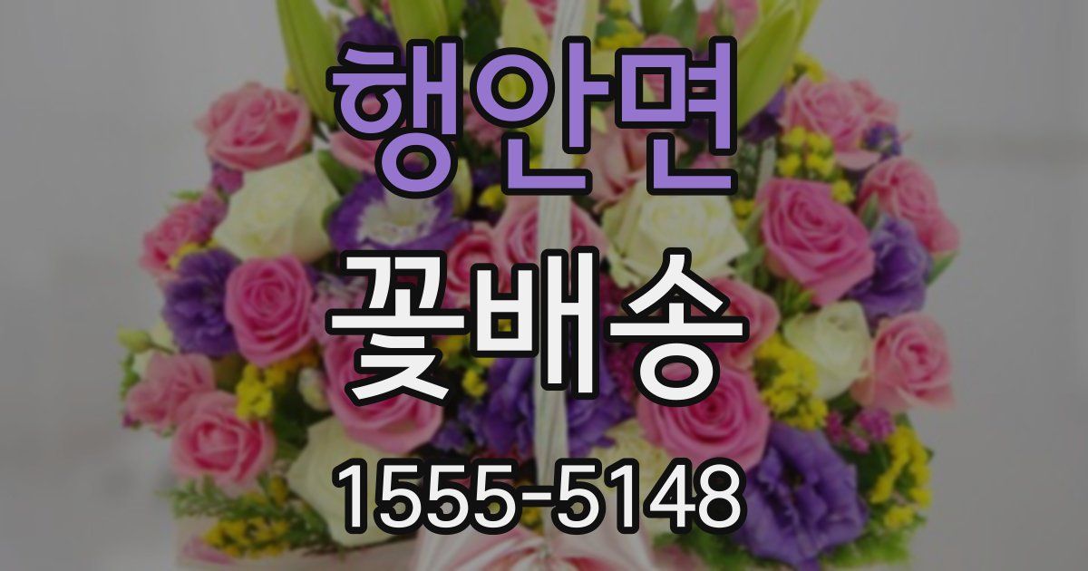 행안면 꽃배송