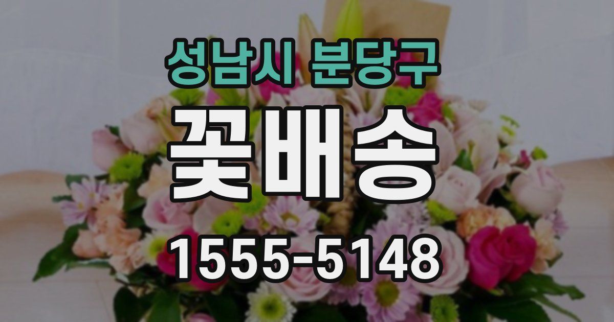 성남시 분당구 꽃배송