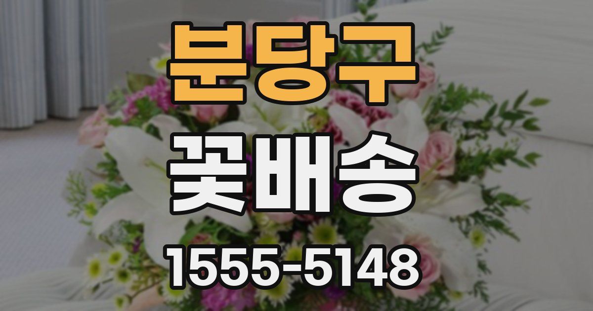 분당구 꽃배송