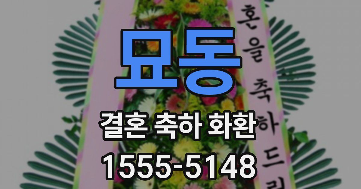 묘동 결혼 축하 화환