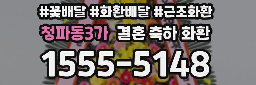 청파동3가 결혼 축하 화환