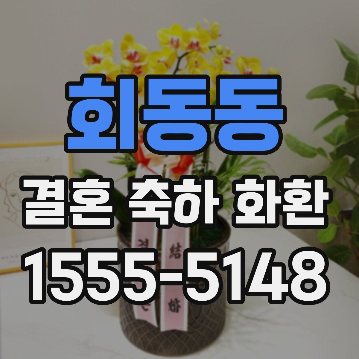 회동동 결혼 축하 화환