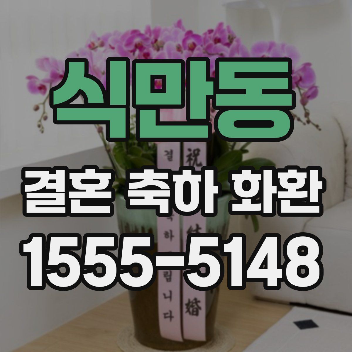 식만동 결혼 축하 화환