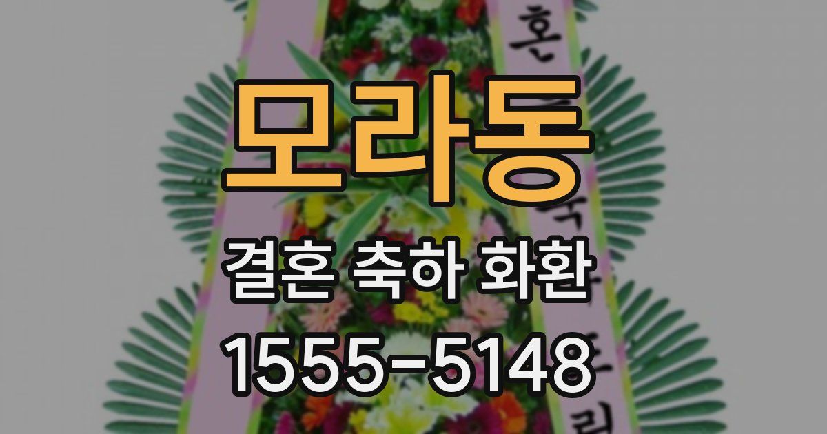 모라동 결혼 축하 화환
