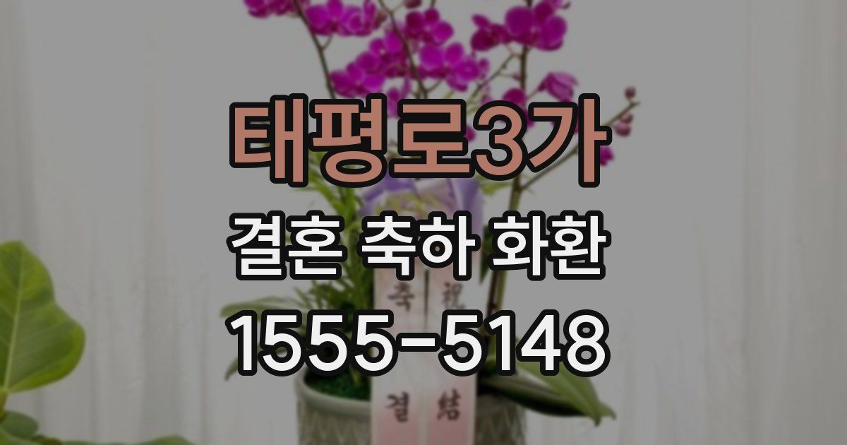 태평로3가 결혼 축하 화환