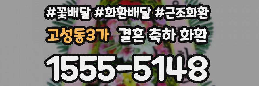 고성동3가 결혼 축하 화환