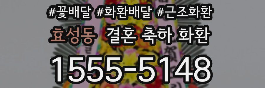 효성동 결혼 축하 화환
