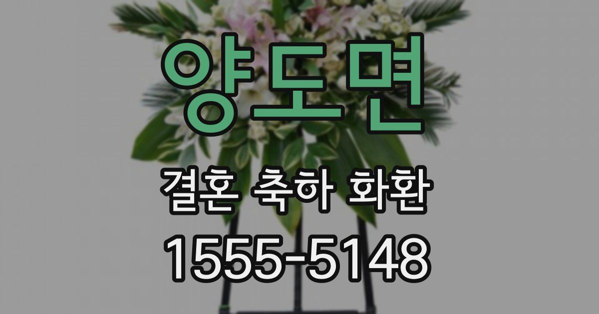 양도면 결혼 축하 화환