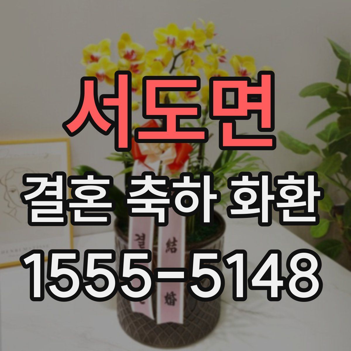서도면 결혼 축하 화환