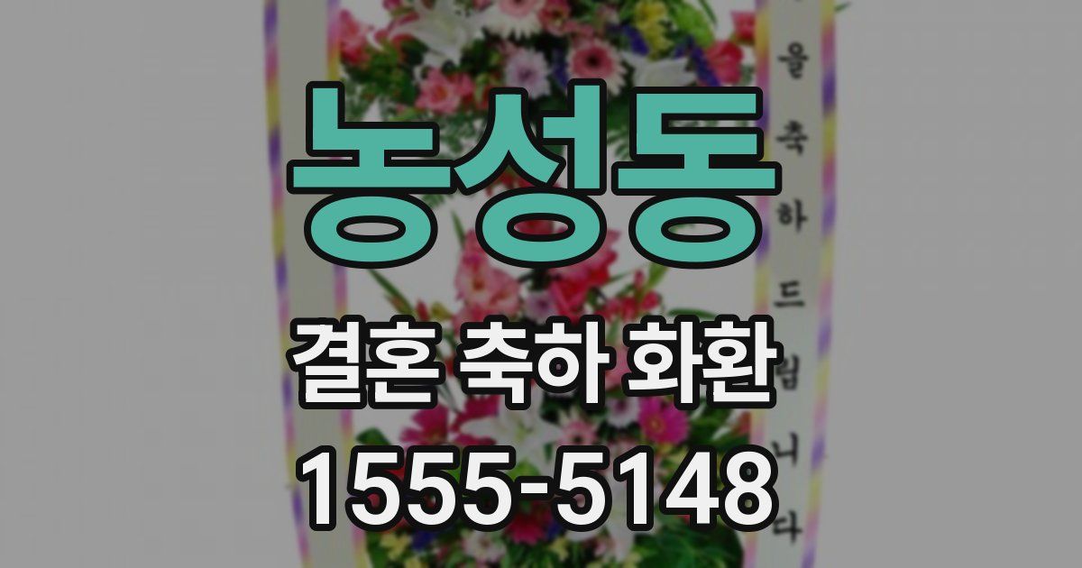 농성동 결혼 축하 화환