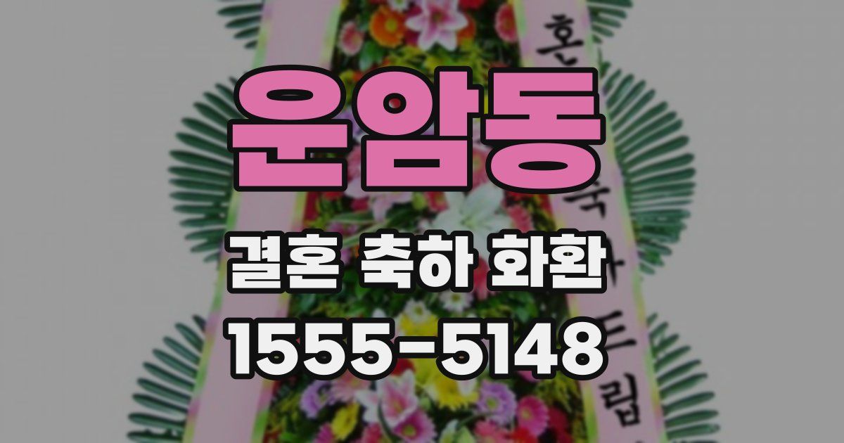 운암동 결혼 축하 화환
