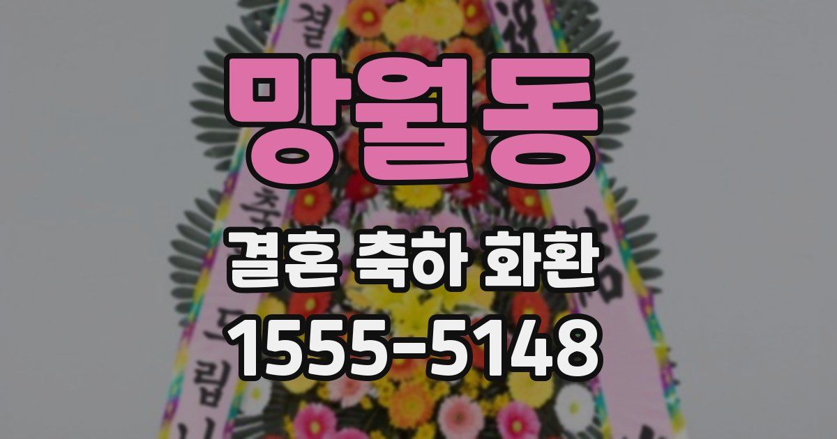 망월동 결혼 축하 화환