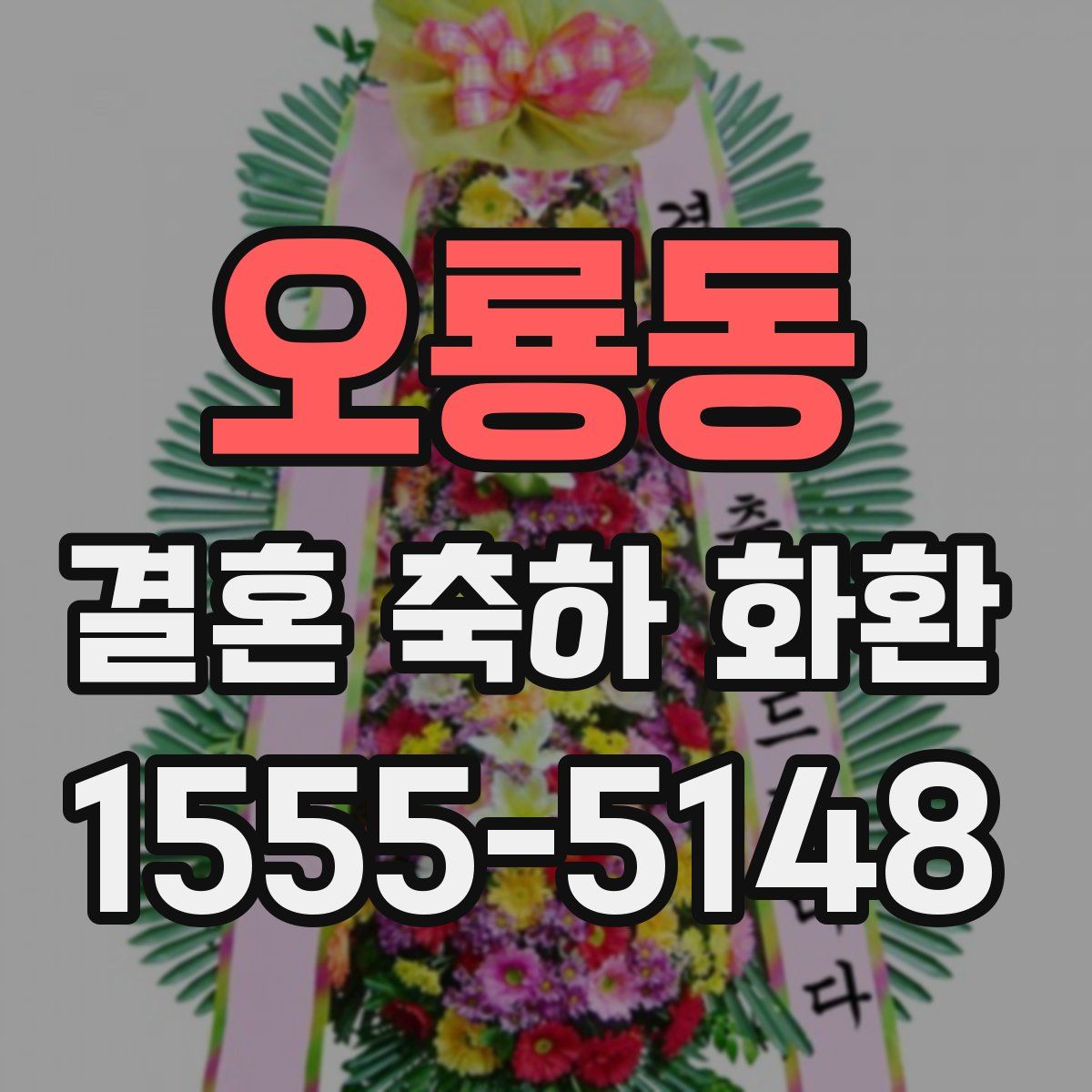 오룡동 결혼 축하 화환
