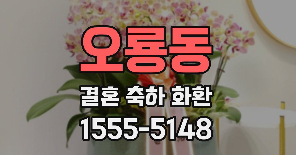 오룡동 결혼 축하 화환