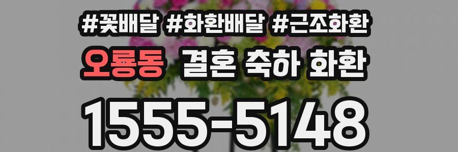 오룡동 결혼 축하 화환