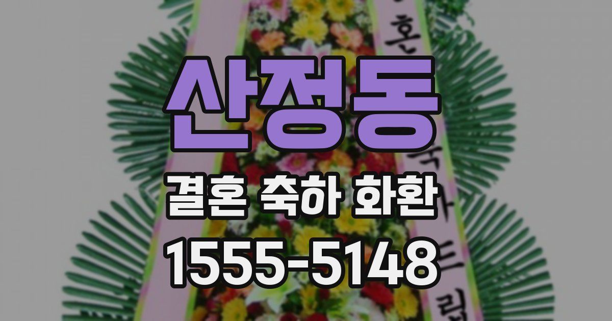 산정동 결혼 축하 화환