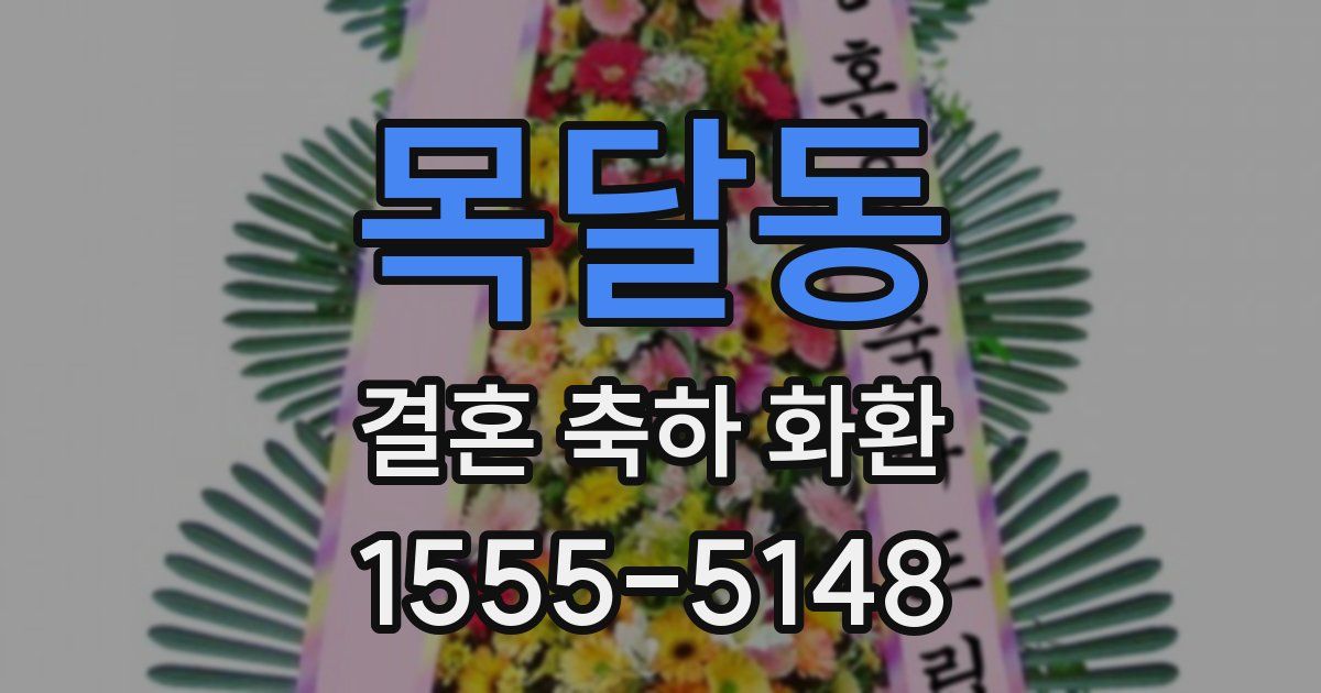목달동 결혼 축하 화환
