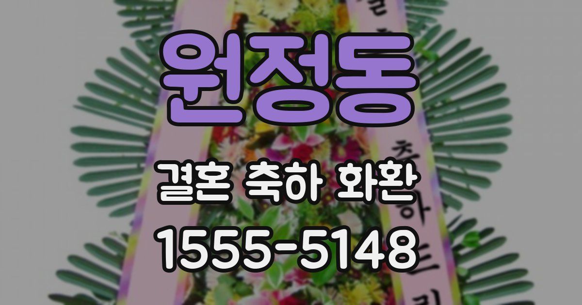 원정동 결혼 축하 화환