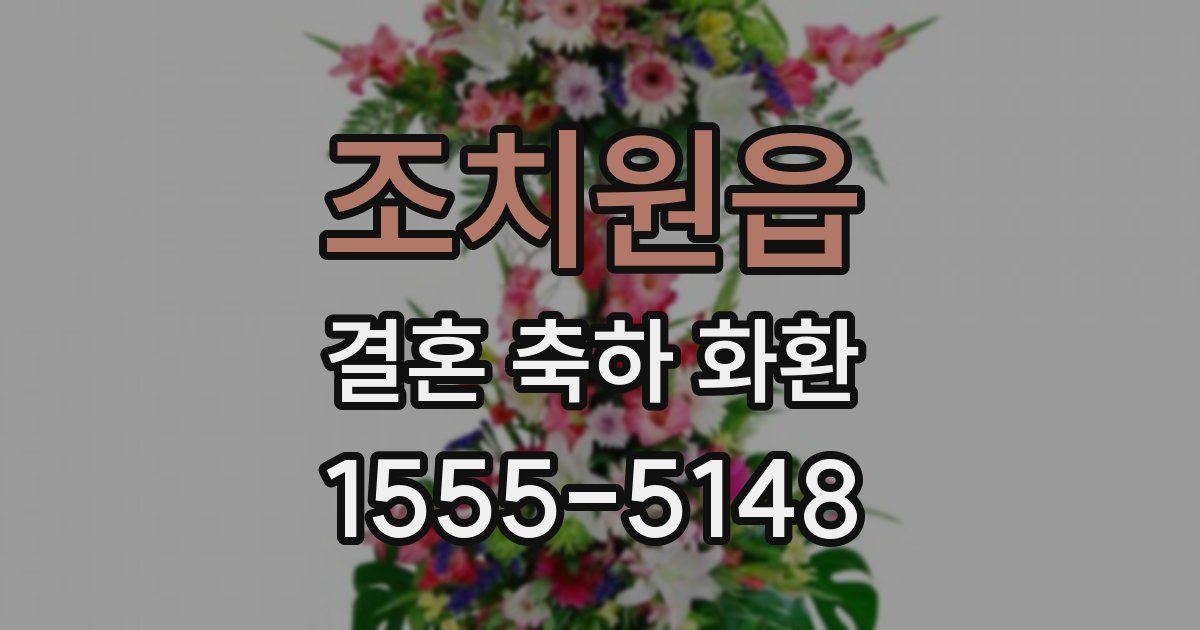 조치원읍 결혼 축하 화환