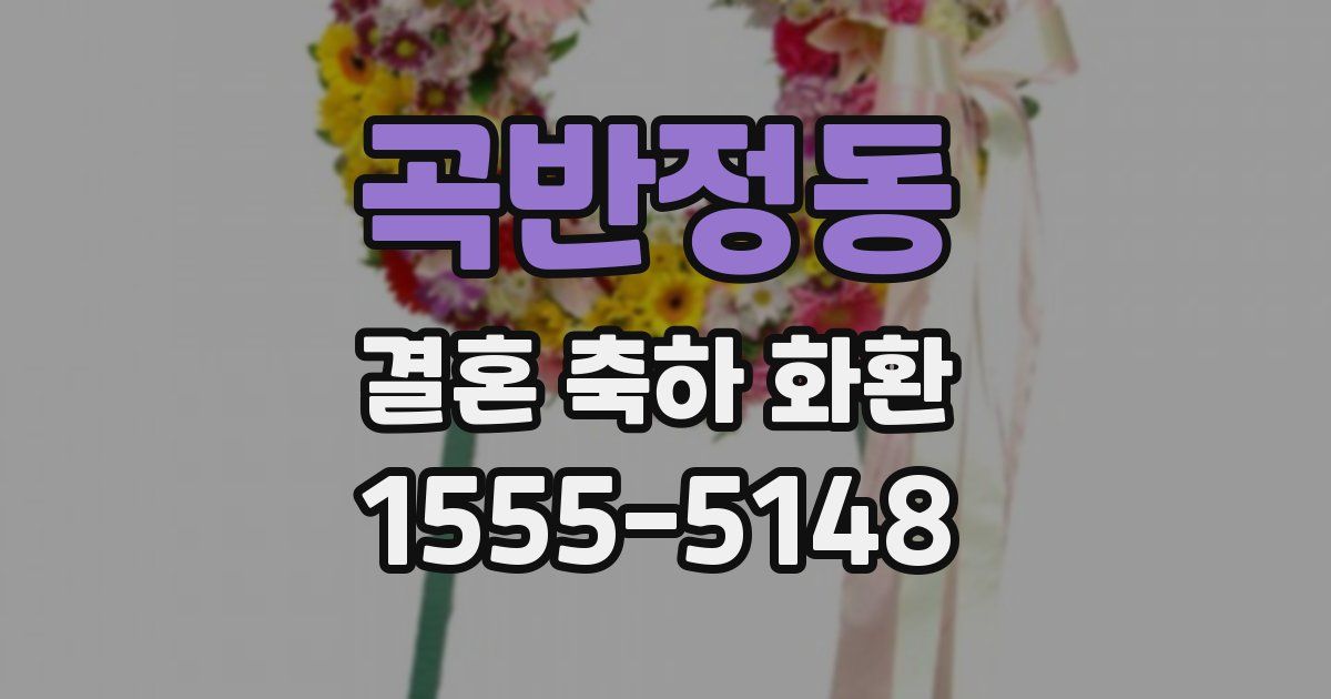 곡반정동 결혼 축하 화환