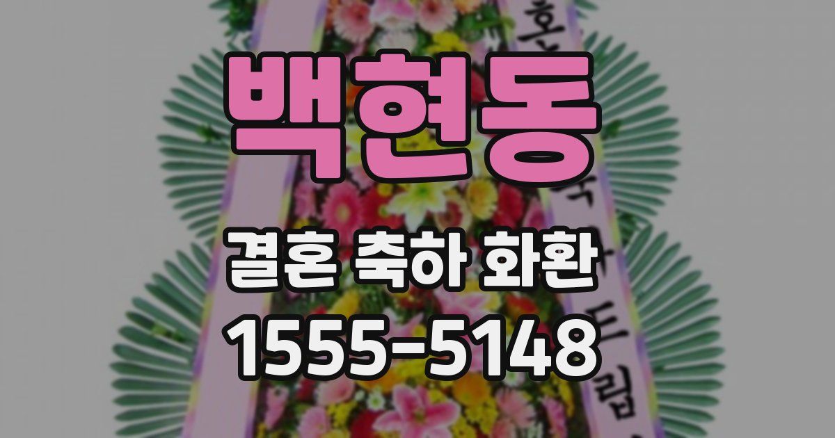 백현동 결혼 축하 화환