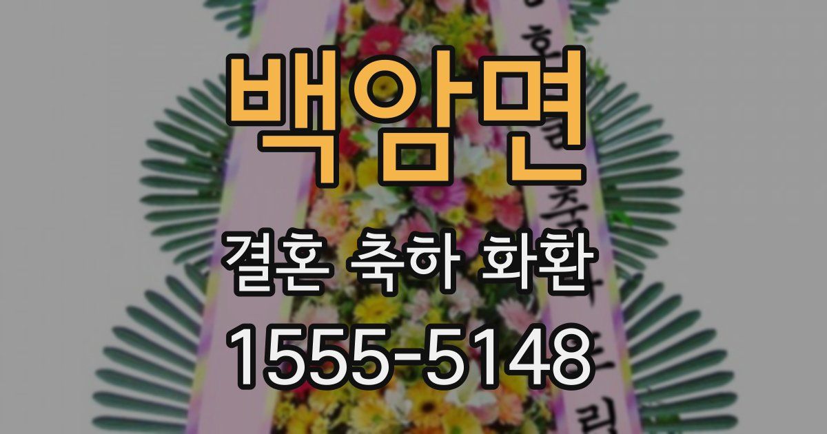 백암면 결혼 축하 화환