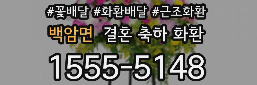 백암면 결혼 축하 화환