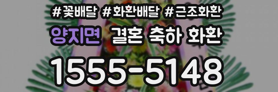 양지면 결혼 축하 화환