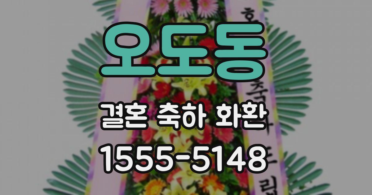 오도동 결혼 축하 화환