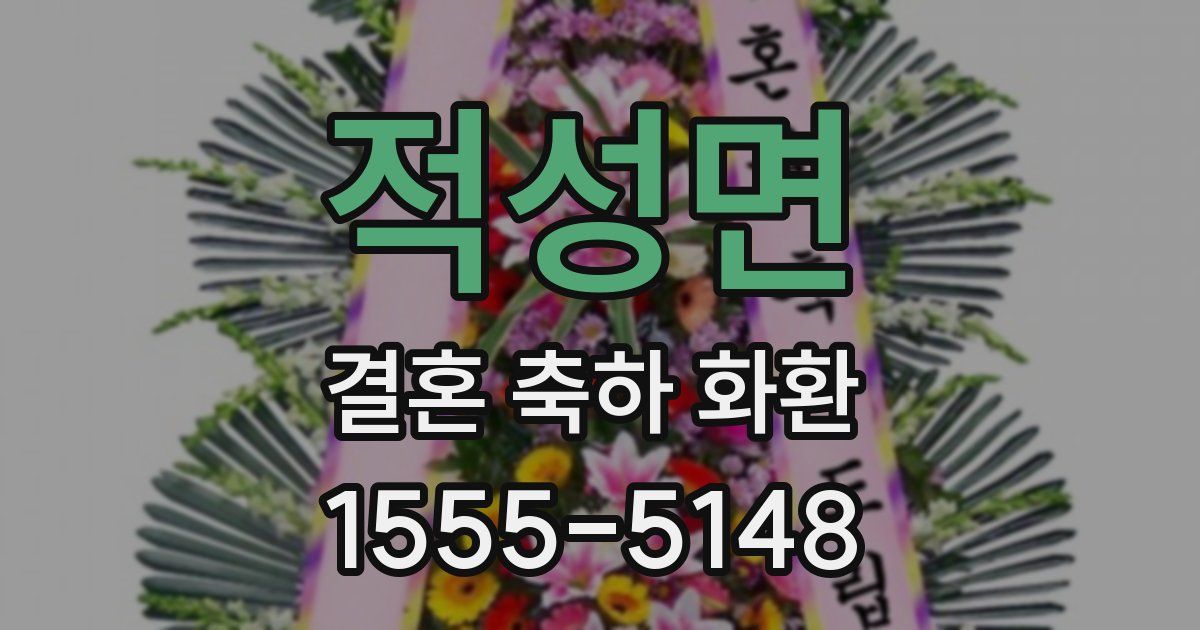 적성면 결혼 축하 화환