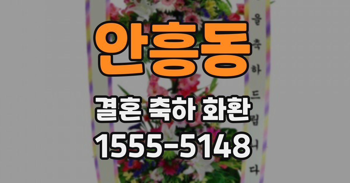안흥동 결혼 축하 화환
