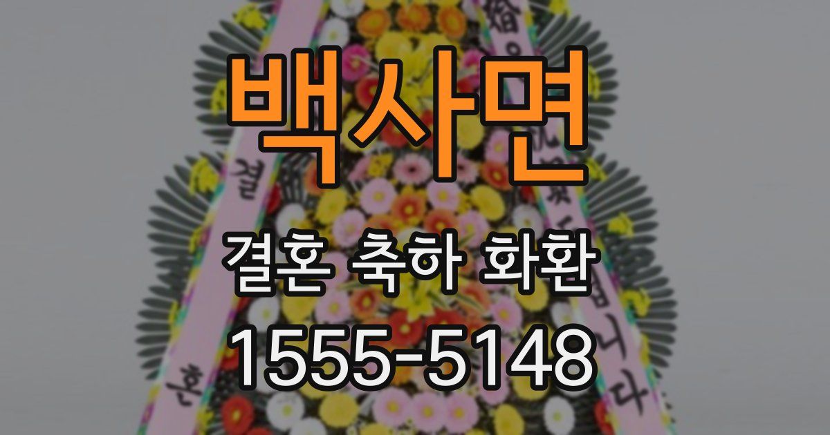 백사면 결혼 축하 화환