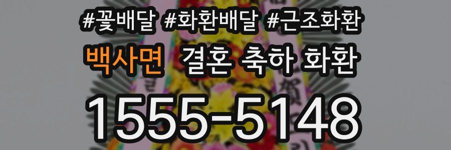 백사면 결혼 축하 화환
