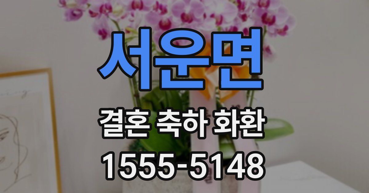 서운면 결혼 축하 화환