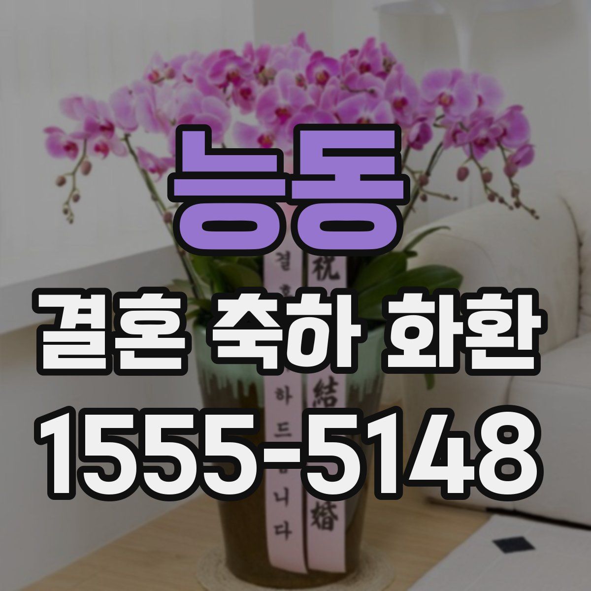 능동 결혼 축하 화환