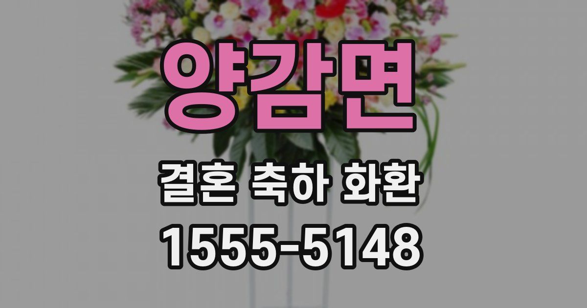 양감면 결혼 축하 화환