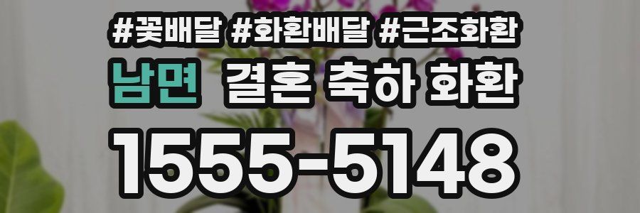 남면 결혼 축하 화환