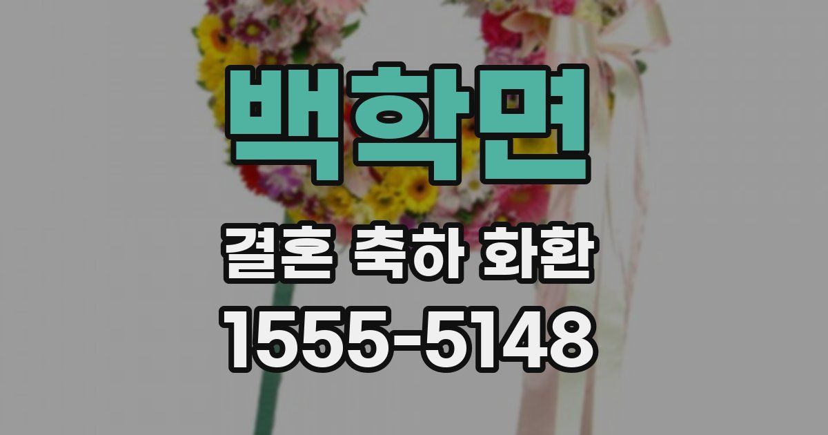 백학면 결혼 축하 화환