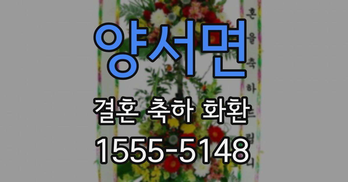 양서면 결혼 축하 화환