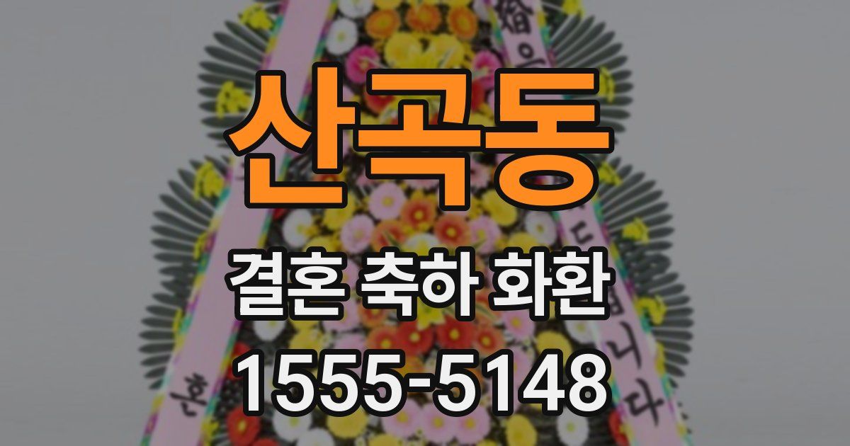 산곡동 결혼 축하 화환