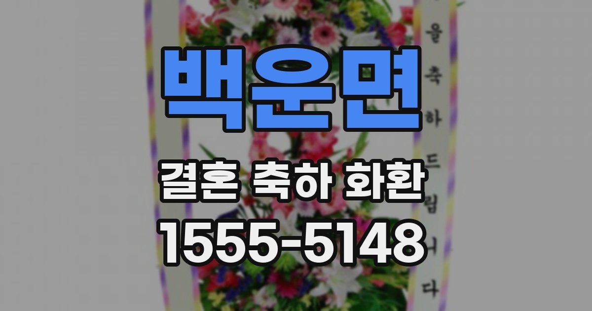 백운면 결혼 축하 화환
