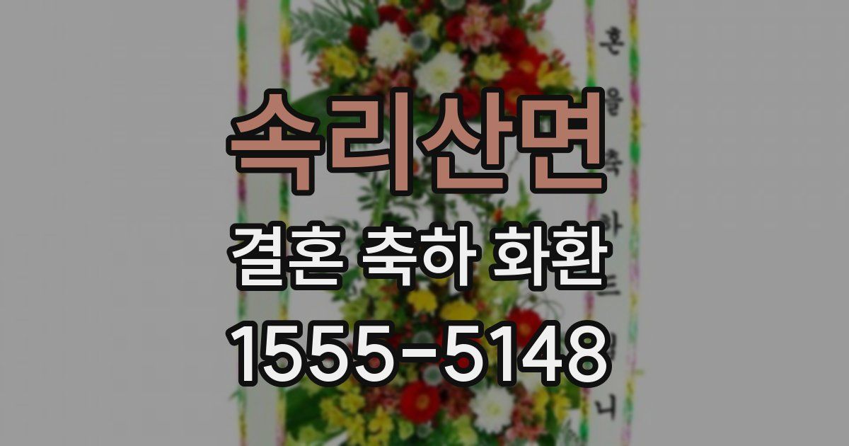 속리산면 결혼 축하 화환