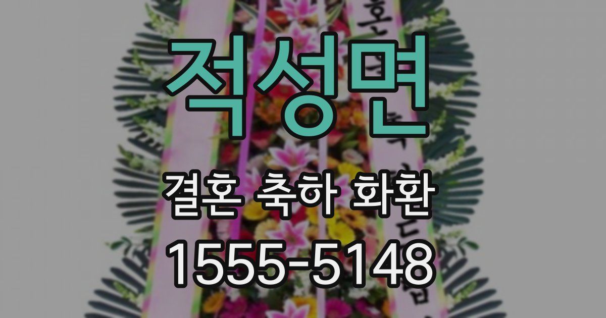 적성면 결혼 축하 화환