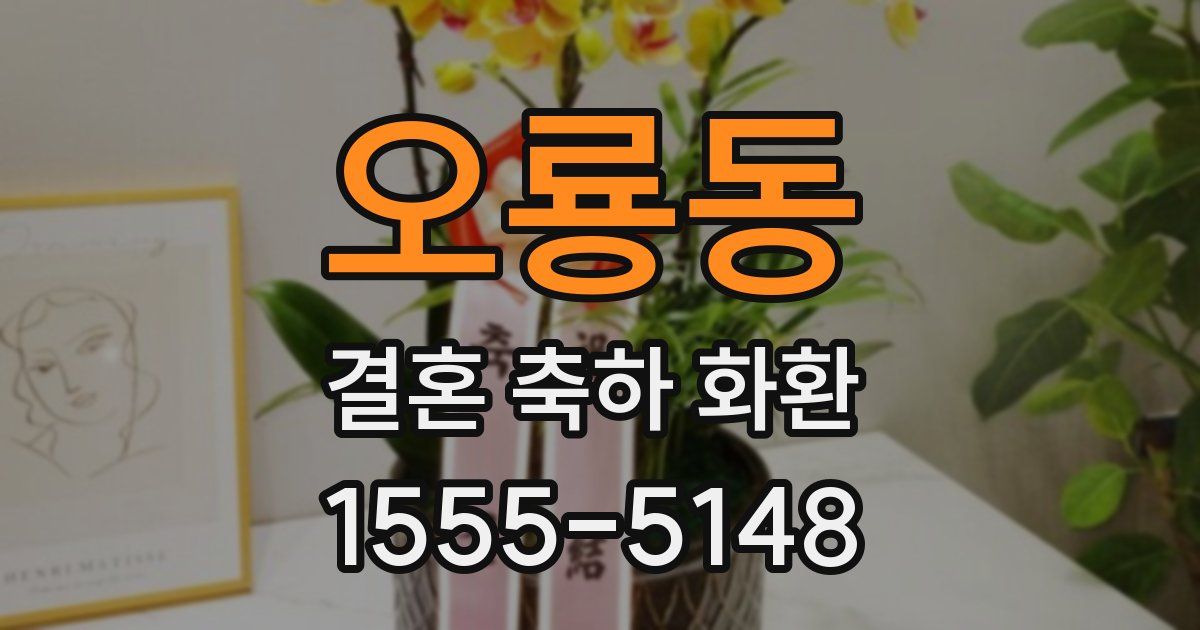 오룡동 결혼 축하 화환