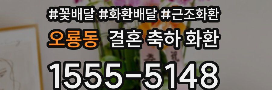 오룡동 결혼 축하 화환