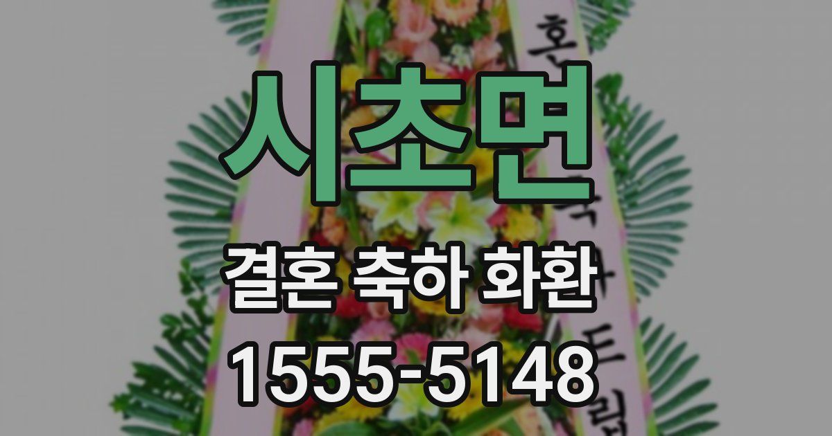 시초면 결혼 축하 화환