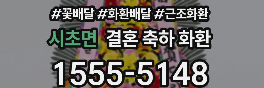 시초면 결혼 축하 화환