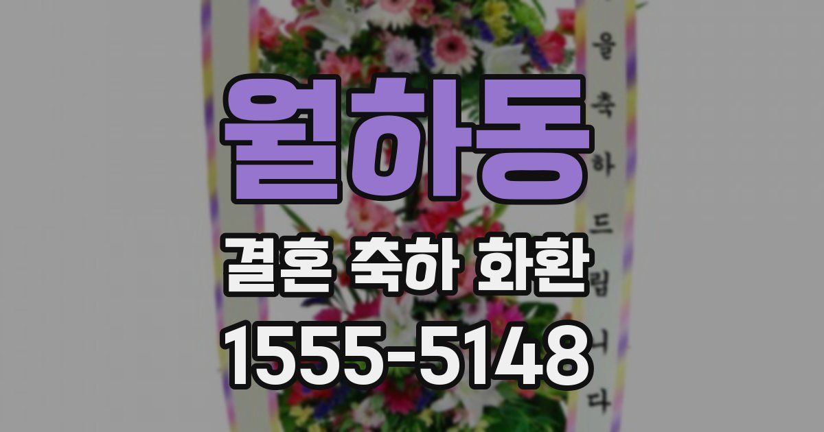 월하동 결혼 축하 화환