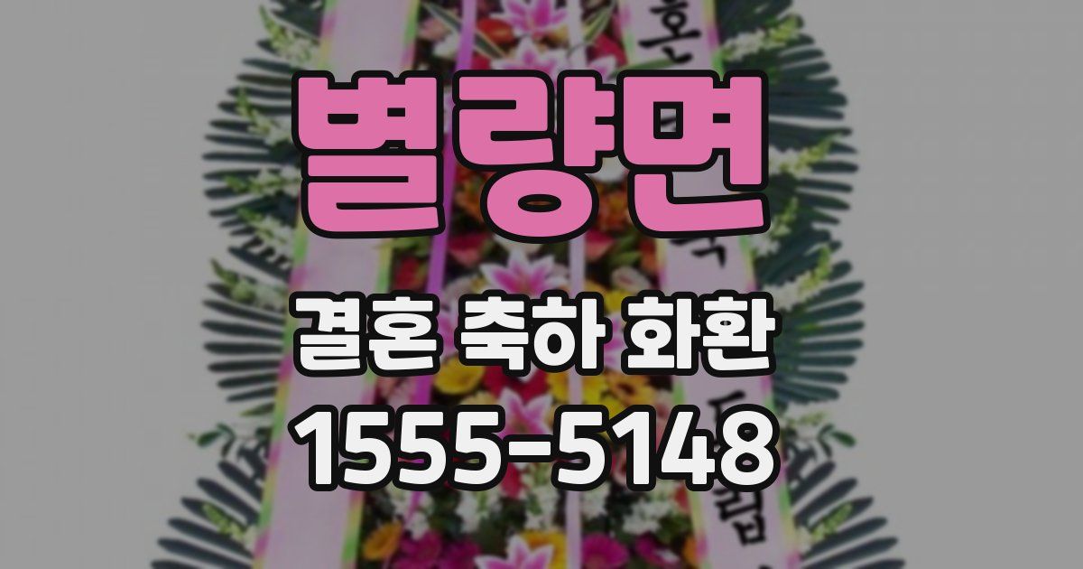 별량면 결혼 축하 화환