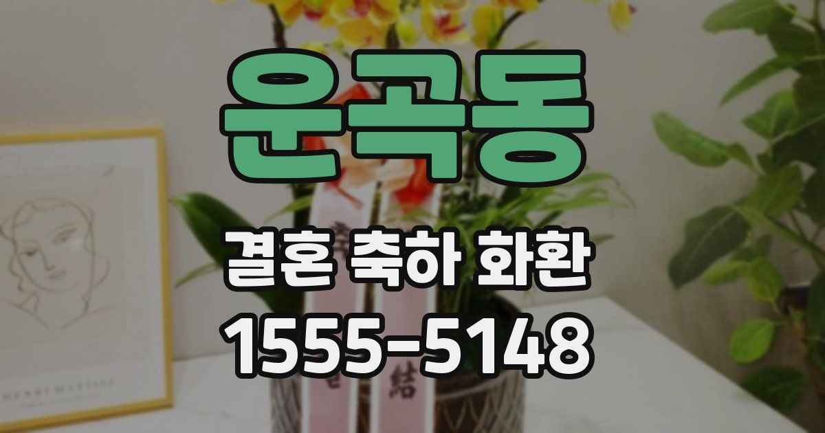 운곡동 결혼 축하 화환